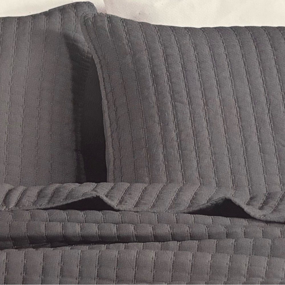 Gray Quilted Pillow Shams  Set of 2 nwot